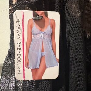 Blue Flyaway Babydoll Set